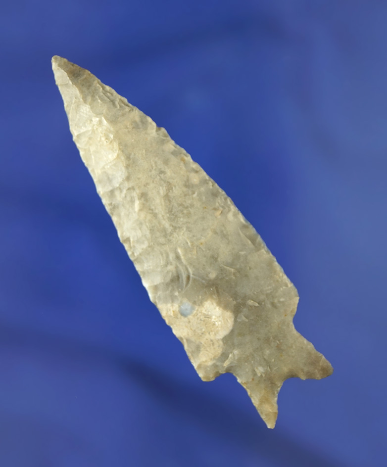 3 1/8" Uvalde point that is nicely styled in good condition. Found in Texas.