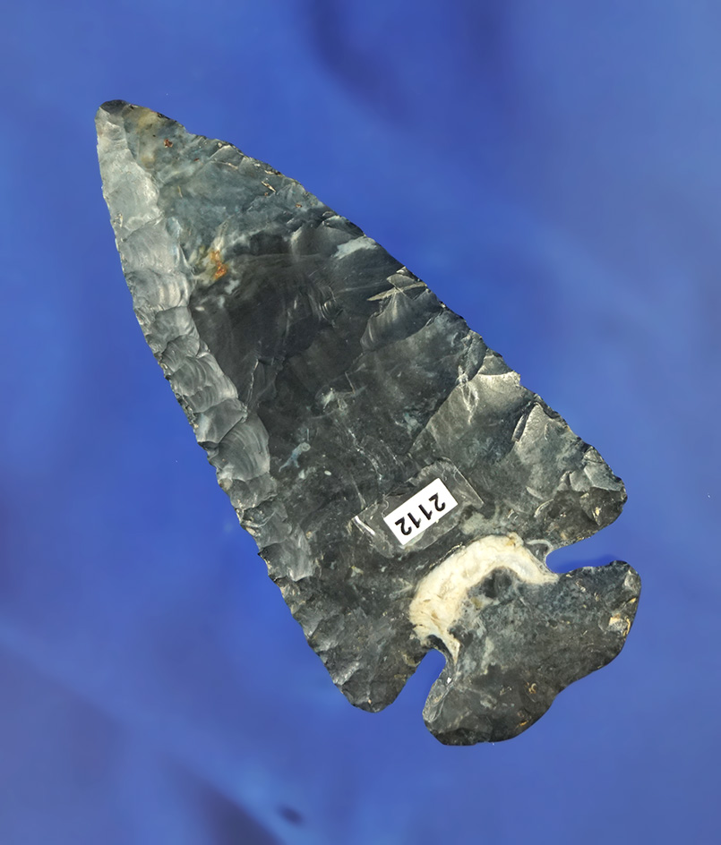 3 3/8" Notched Base Dovetail - Licking County Ohio. The end of one ear has been restored