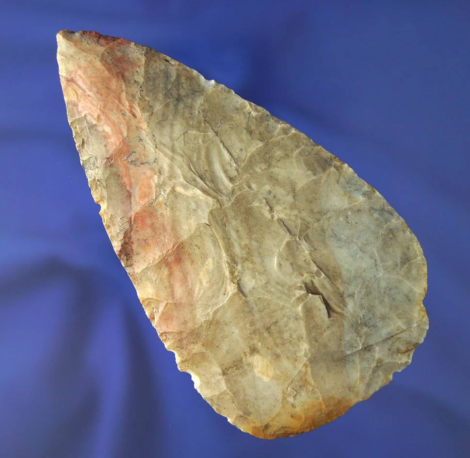 4 15/16" Flint Ridge Cache Blade found in Licking Co., Ohio. Ex. Tom Cray Collection.