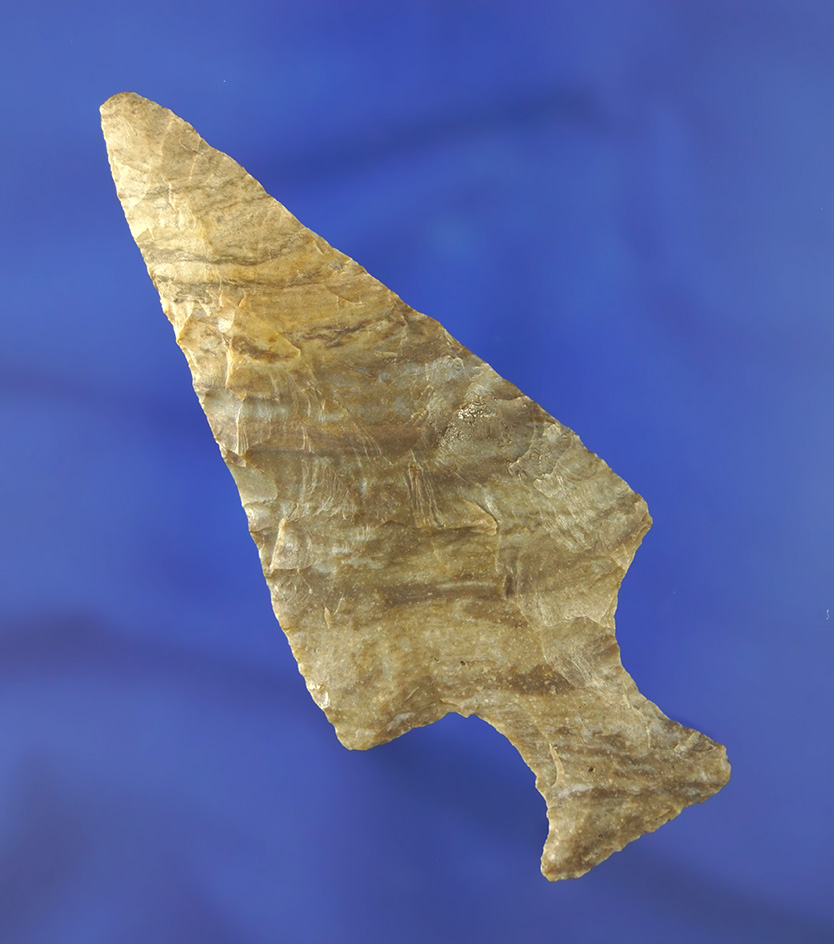 3 3/4" Coshocton Flint Ashtabula found in Ohio. Comes with a Bennett COA.