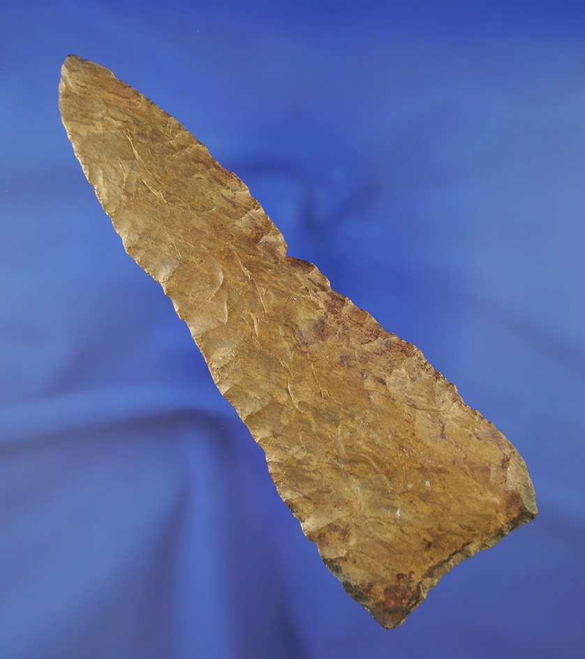 Big! 6 1/4" Dover Flint Knife found in Benton Co.,  Kentucky that is very nicely patinated.