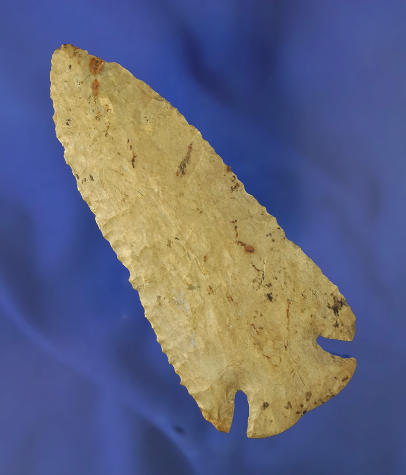 Exceptional style and flaking on this 4 3/16" Dovetail found in Montgomery County Ohio.