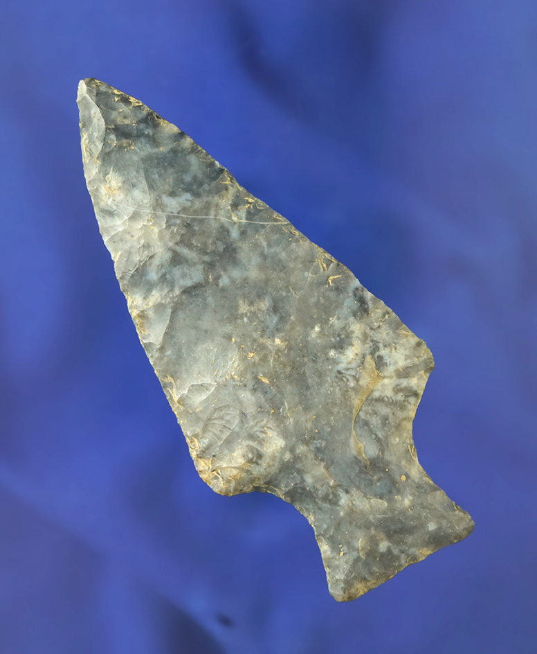 3 9/16" Ashtabula made from Upper Mercer Flint found in Trumbull County Ohio. Rogers COA.