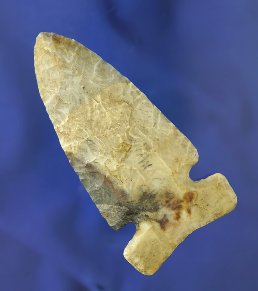 3 3/8" archaic Big Sandy Sidenotch - Flint Ridge Flint - Marion County Ohio. Bennett COA.