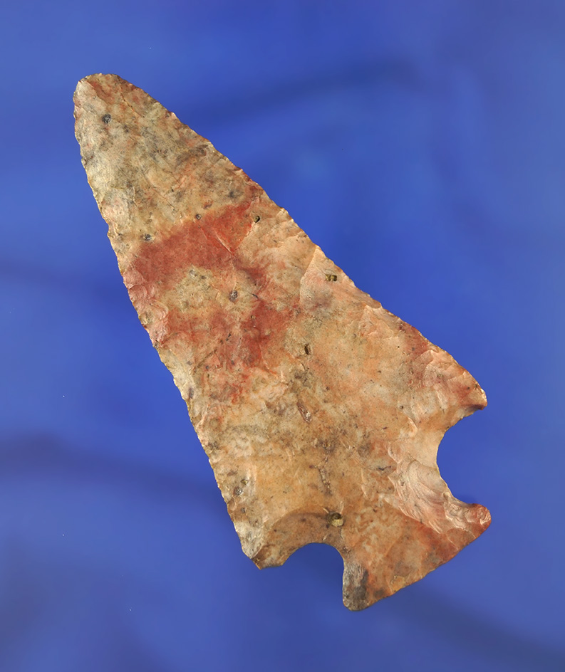 3 7/16" Flint Ridge Flint Hopewell found in Ohio. Comes with a Bennett COA.