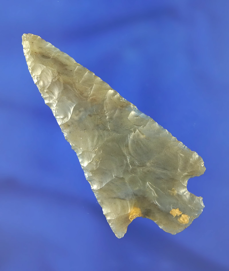 3 3/16" Hopewell made from translucent Flint Ridge Flint. Comes with a Bennett COA.