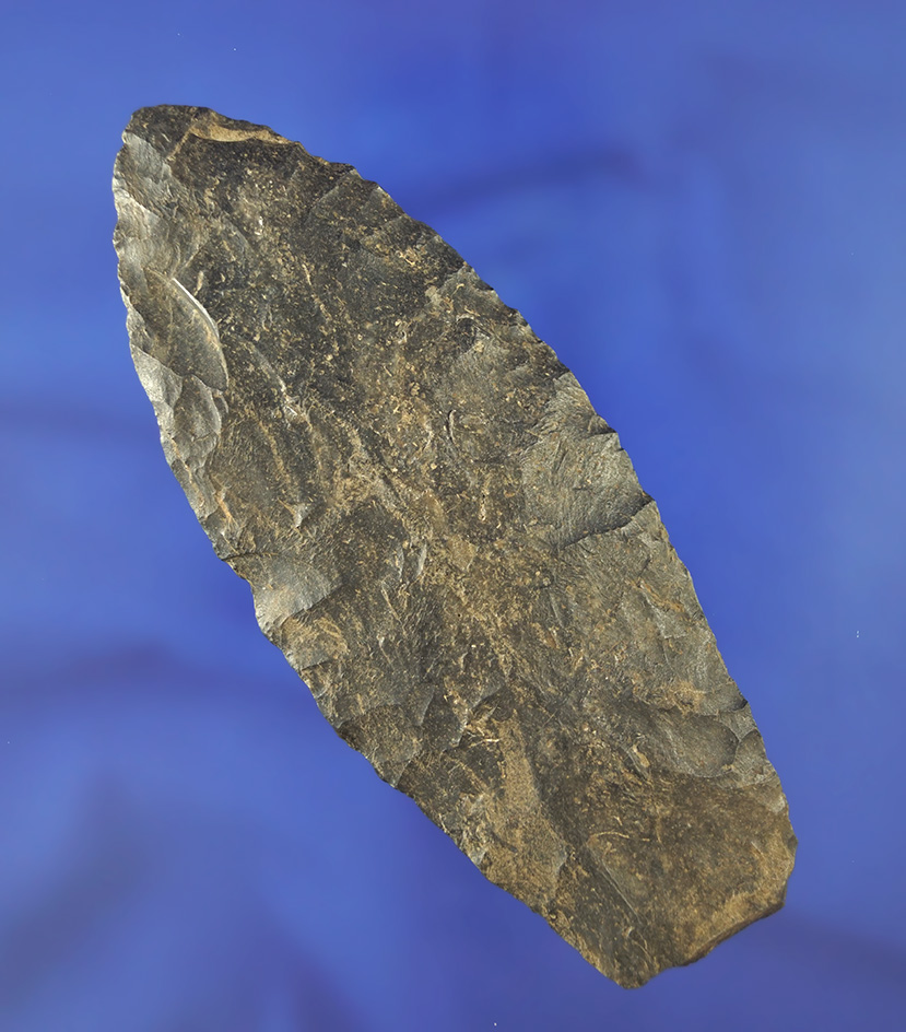4 1/2" Paleo Lance made from Coshocton Flint. Found in Stark Co., Ohio.  Jackson COA.