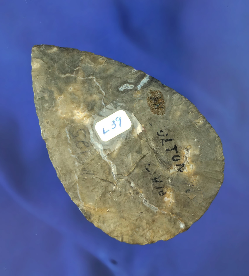 3 1/2" Hopewell Cache Blade that is one of 256 found together in Fulton County Ohio.