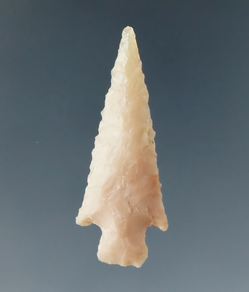 1 5/16" Columbia River arrowhead that is nicely flaked found by Dewey Schmid prior to 1950.