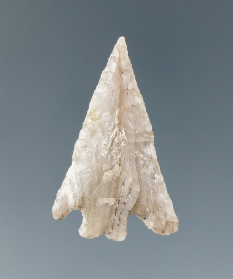 1 1/8" Columbia Plateau split stem made from attractive banded petrified wood, Columbia River.