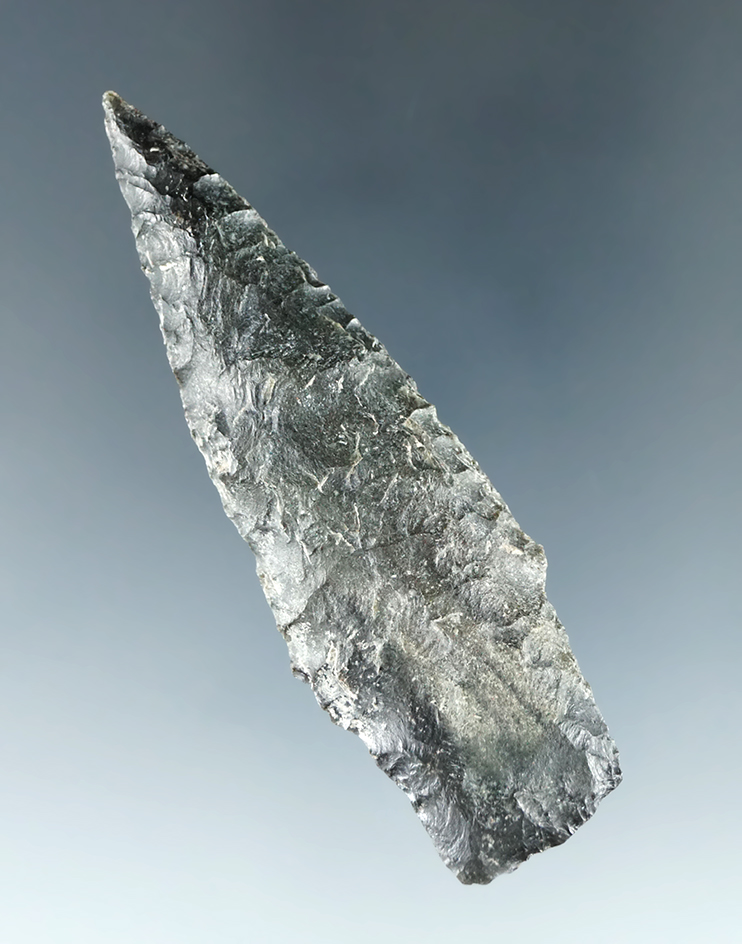 2 11/16" Cody Complex Stemmed Dart Point found in Eastern Oregon. Ex. Presley, Gordon Erspamer.