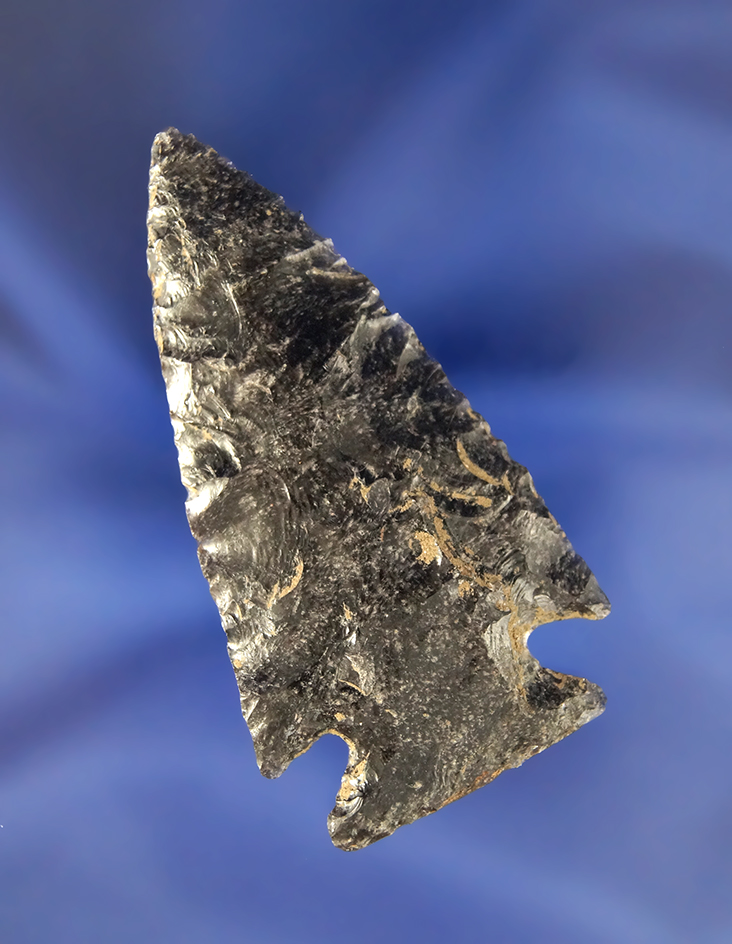 2 11/16" Obsidian Cornernotch found in the western U.S.