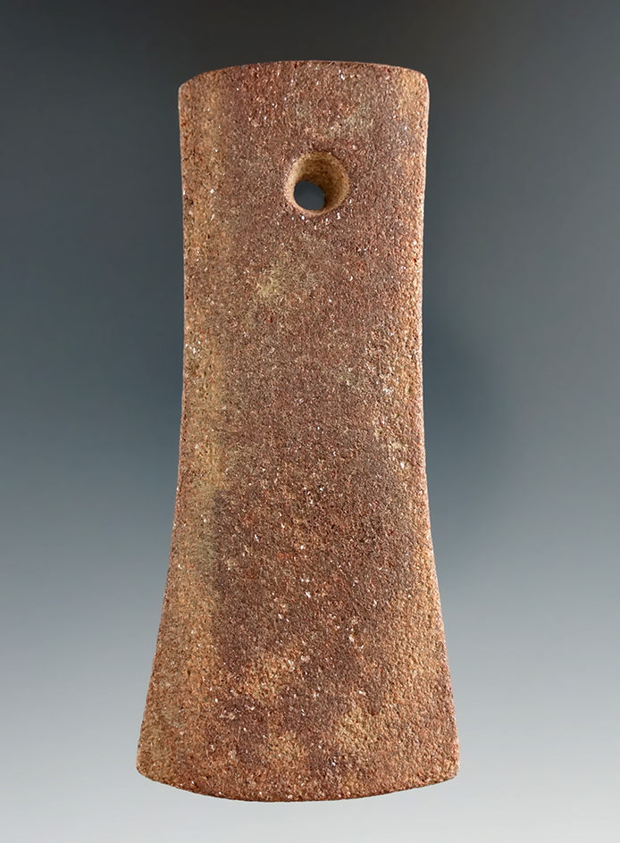 3 15/16" Adena Bell Pendant made from Mica Schist found in Ottowa Co., Ohio, Bay Twp.