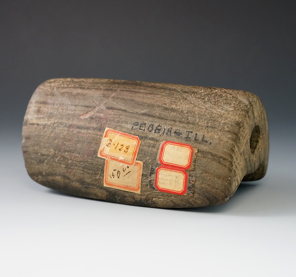 5 1/2" Archaic Period Concave Humped Bannerstone. Ex. Byron Knoblock. Berner COA.