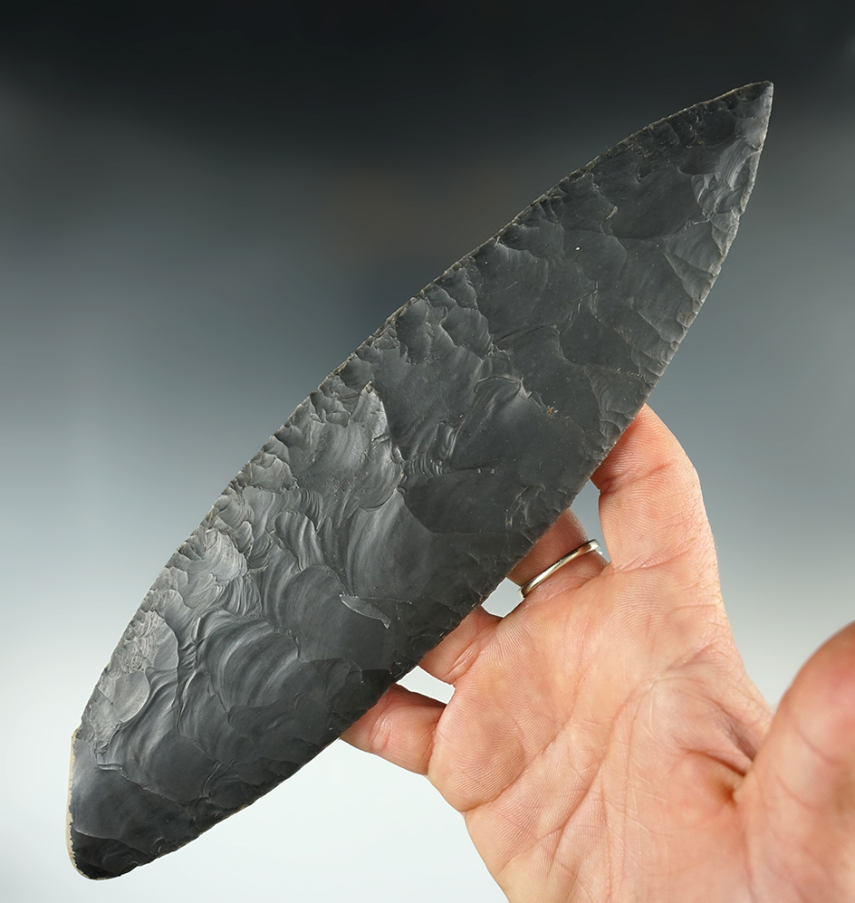 Great workmanship on this 8 3/4" Mayan Blade from Belize.Ex. Dave Walley, Richard Shivley, #Z-31.