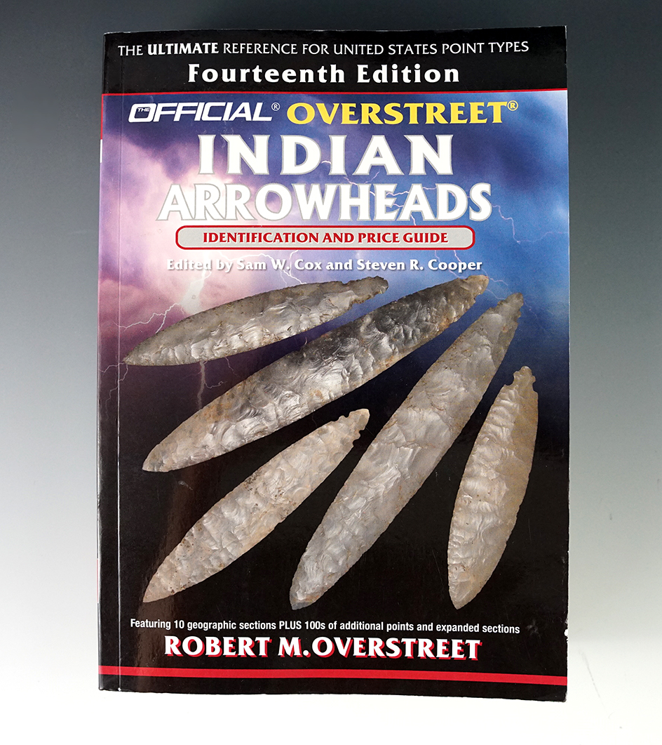 Softcover book: Overstreet Indian arrowheads price guide, 14th edition.