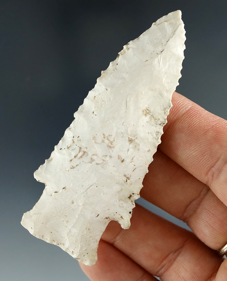 3" Hardin made from Burlington Chert found in Lincoln Co. Missouri.  Rogers COA.