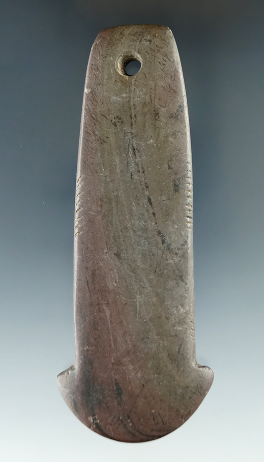 4" Adena Anchor Pendant that is nicely tallied, found in Scioto Co., Ohio. Ex. James Osmon.