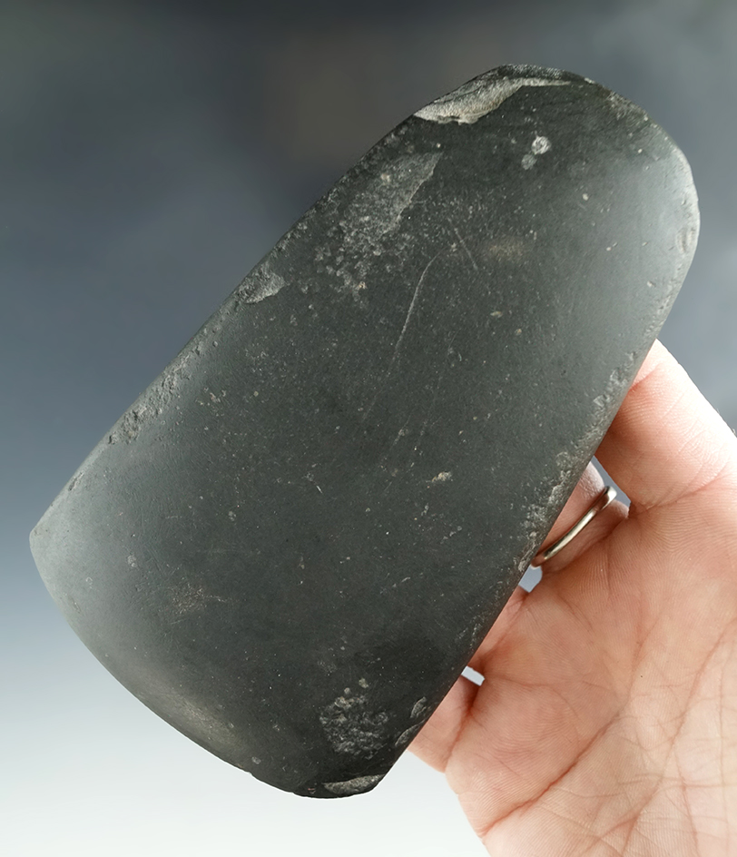Highly polished 5" long slate Celt found in Richfield Township, Huron Co. Ohio.