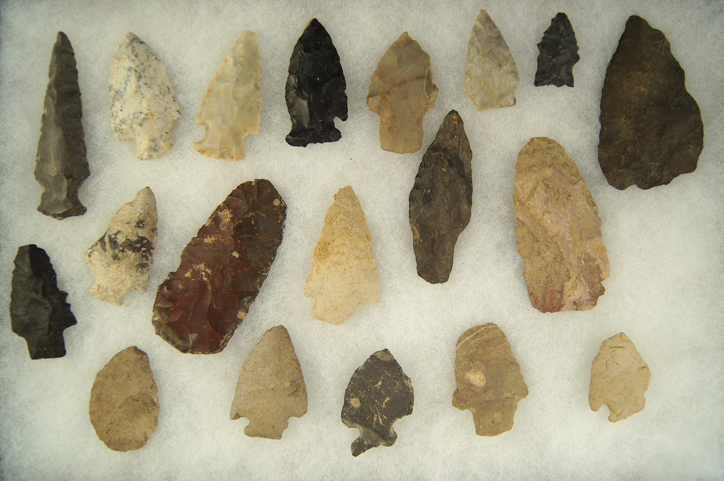 Group of 19 Arrowheads found by the Kurtz Family on their farm near Tiro, Crawford Co., Ohio.