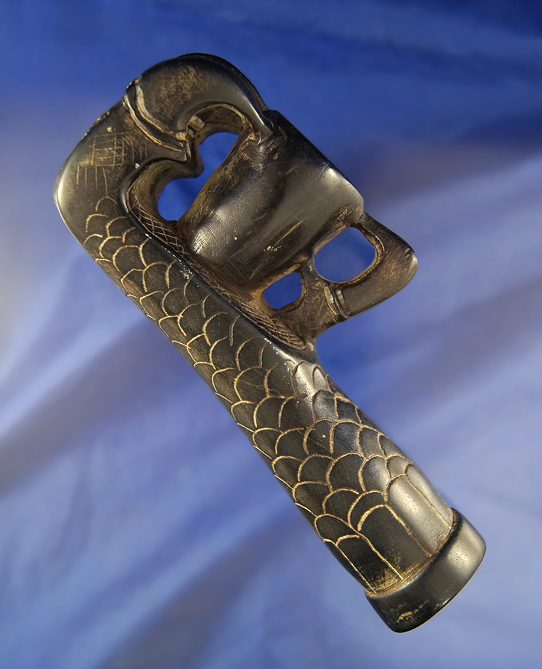 Incredibly well-crafted contemporary Eagle claw pipe that is 6 1/2" long - wonderful display item.