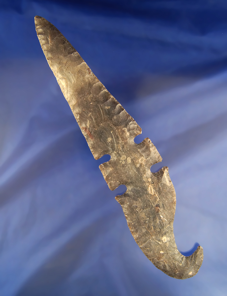 Contemporary 9 7/8" fantasy design Flint knife that displays nicely.