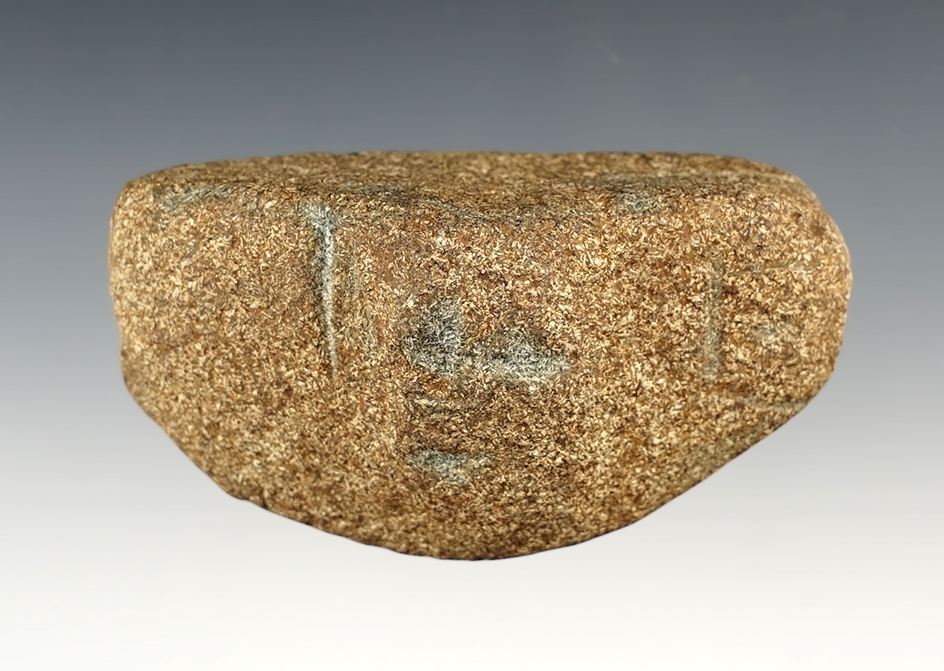 3 3/8" wide Hardstone Bannerstone Preform found in Hewittsville, Christian Co., Illinois.