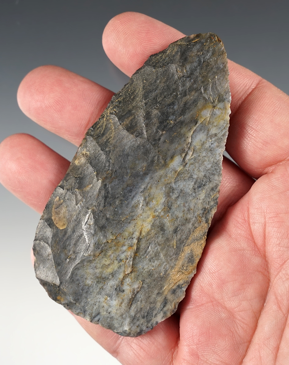 Well made 3 5/8" Ohio Blade made from patinated Coshocton flint.