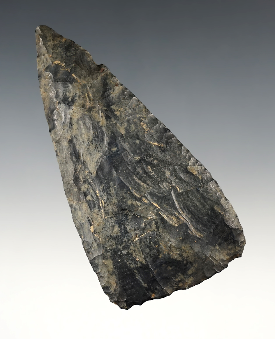 Fine 4 1/16" Triangular Ohio Knife made from Coshocton flint.