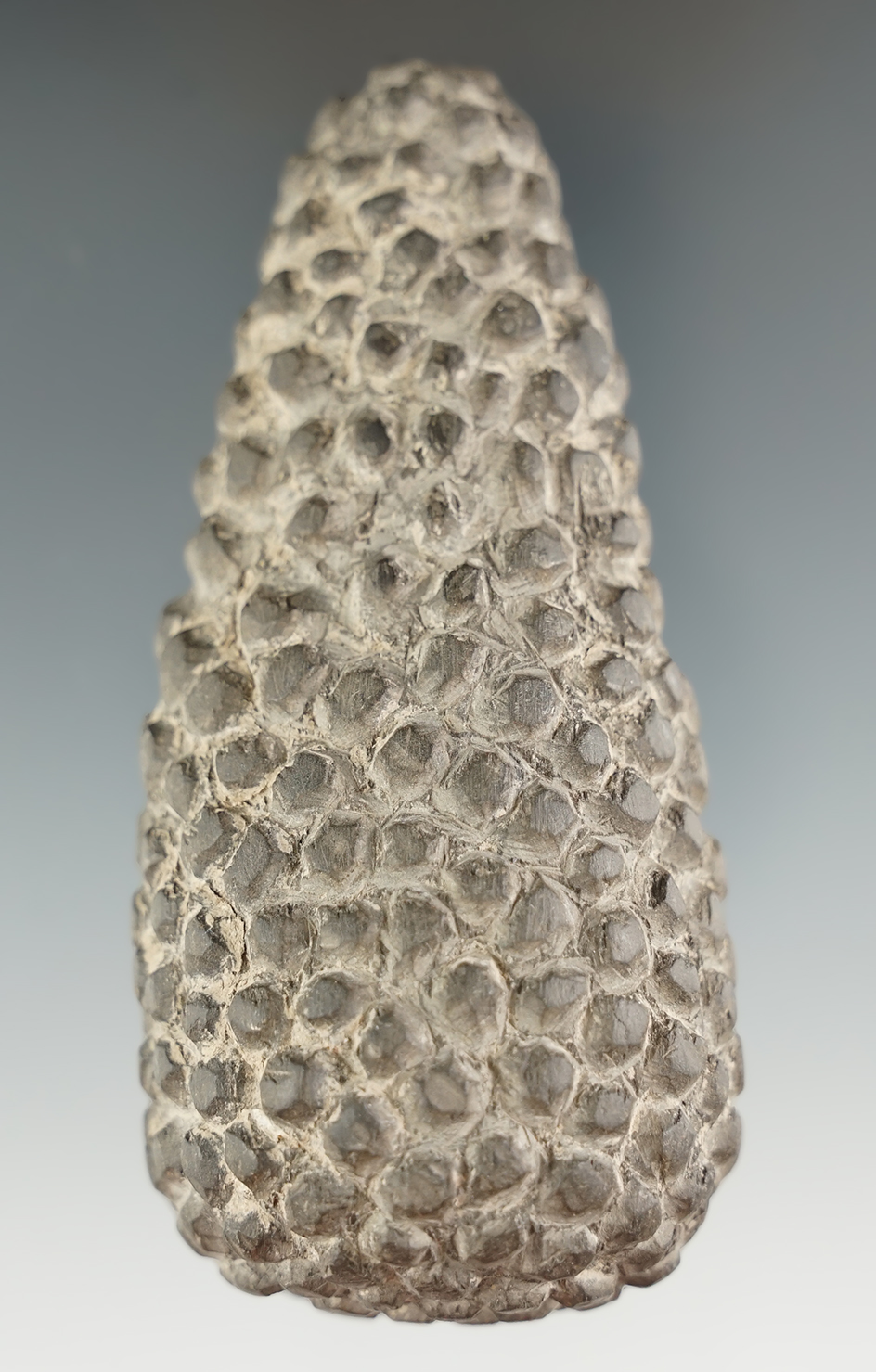 3 1/2" tall corn effigy made from stone found in Peru.