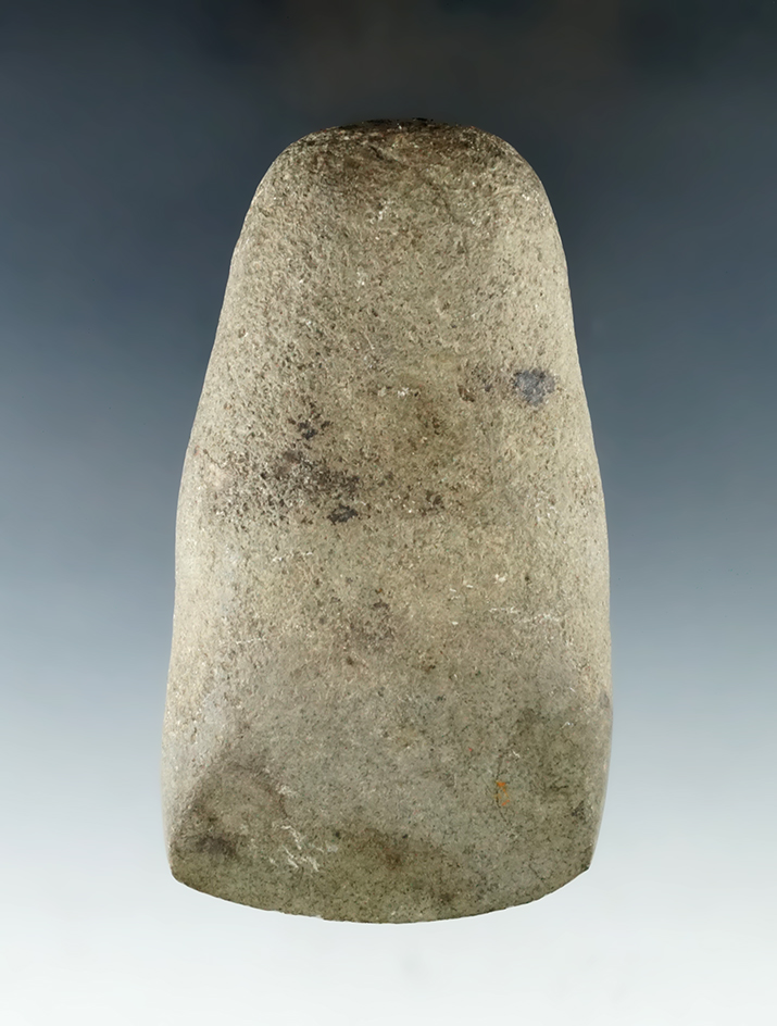 3 3/4" Grooved Celt found in Madison Co., Ohio in 1964. Ex. Snyder Collection.