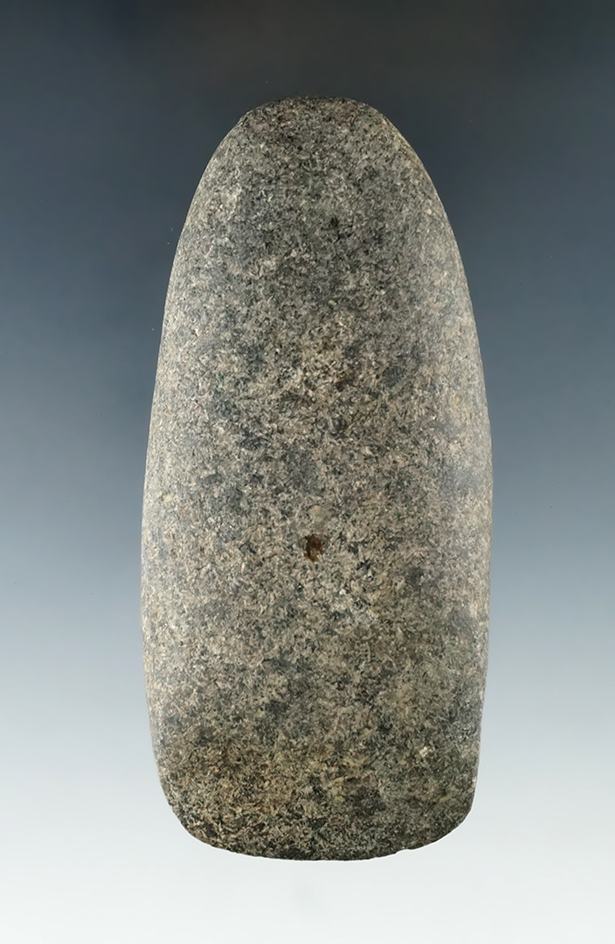 3 7/8" Hardstone Celt found in Ohio. Ex. Wachtel, Snyder Collections.