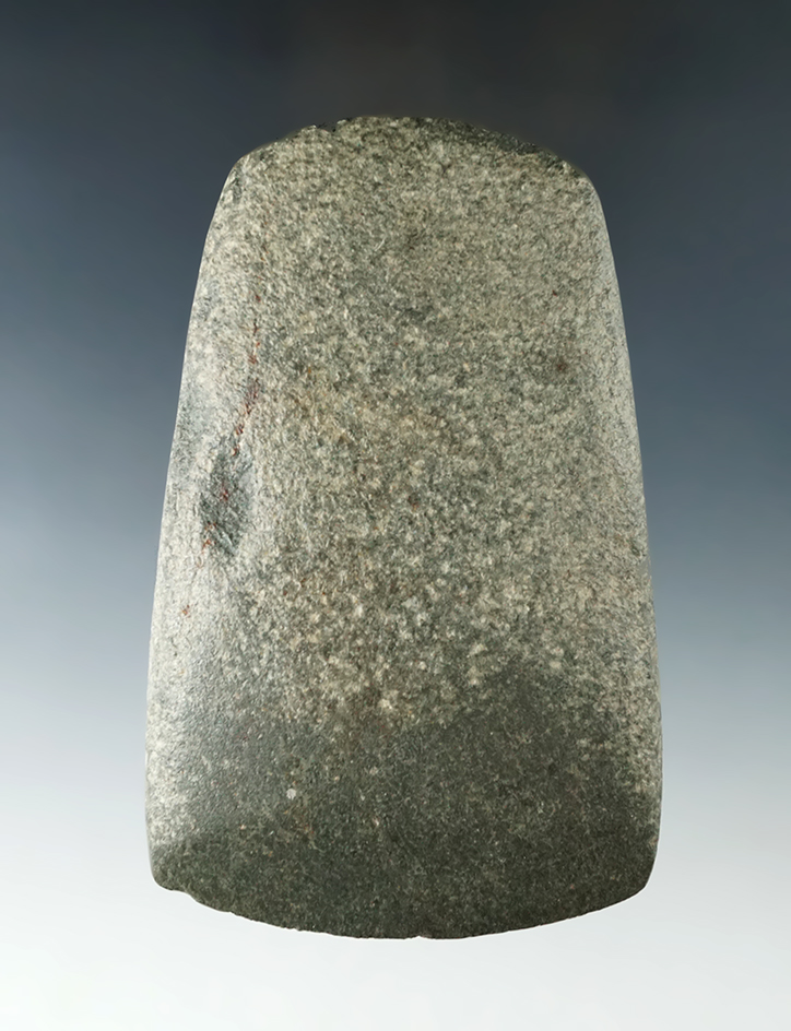 4 5/16" Hardstone Celt with a very nice bit and good use polish found in Portage Co., Ohio