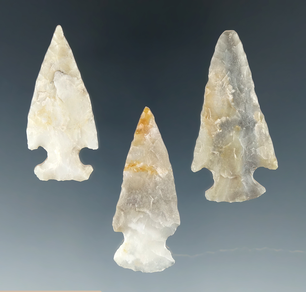 Set of three points found in Texas, largest is 1 3/4".