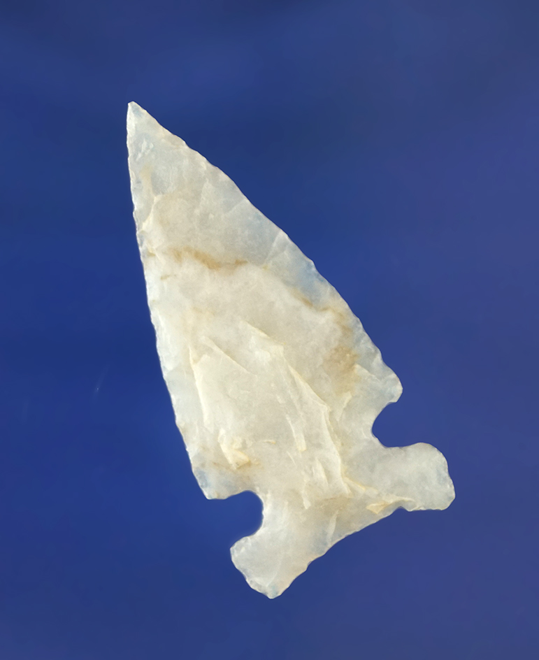 1 11/16" well flaked Sidenotch Point found in the southwestern U. S.