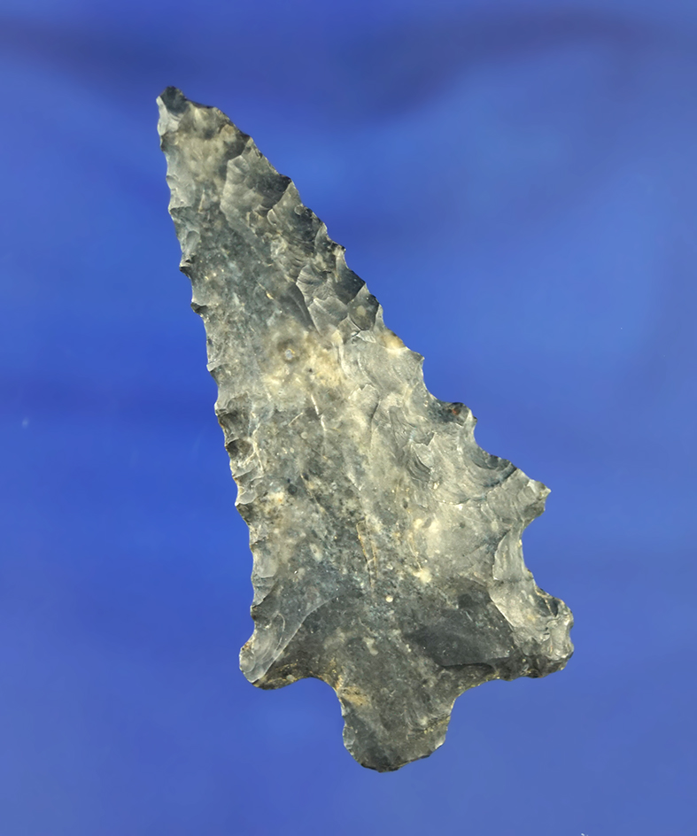 2 5/8" McCorkle Bifurcate made from Coshocton Flint found in Ohio. Comes with a Bennett COA.