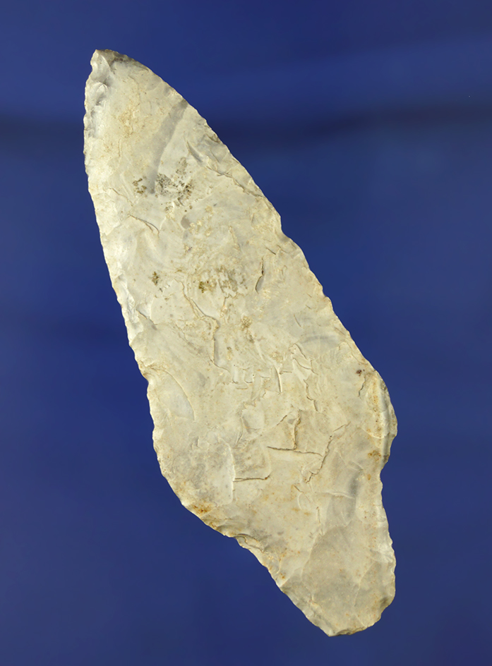 3 1/2" Dickson found in Howard Co., Missouri made from Burlington chert. Maury Meadows COA.