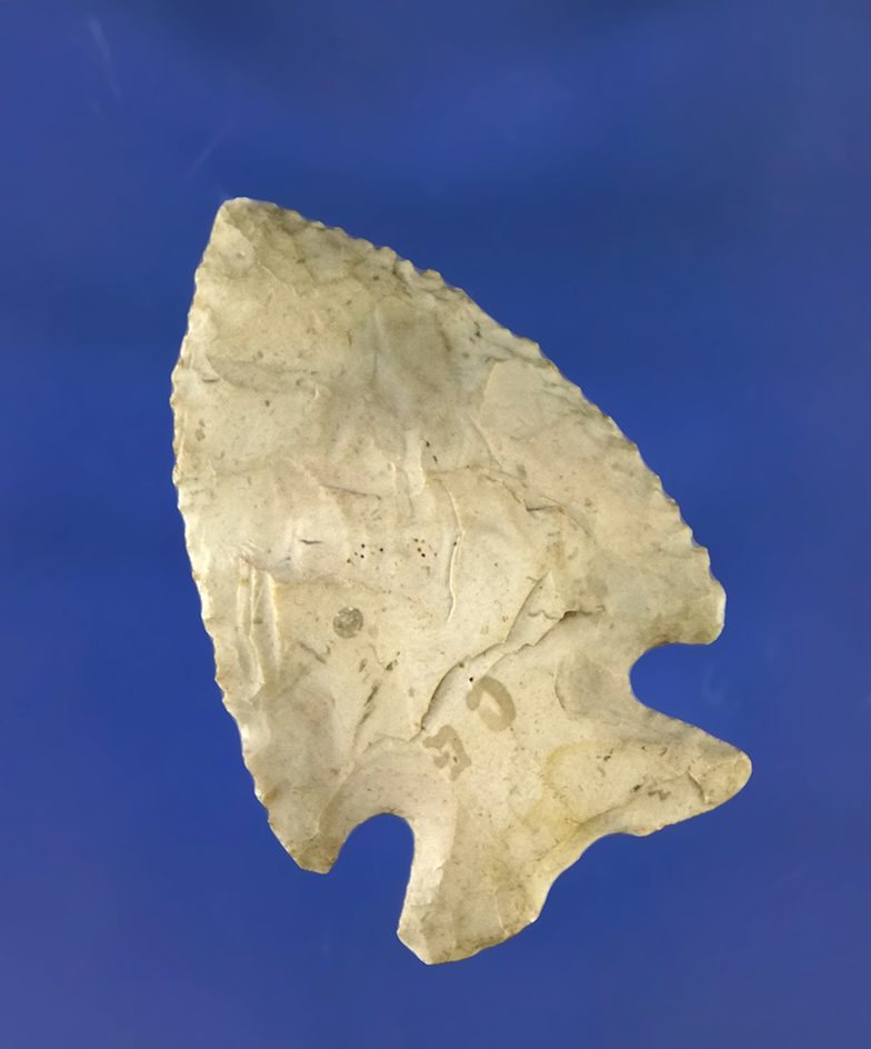 1 5/8" nicely styled Cornernotch dart point found in Ohio.