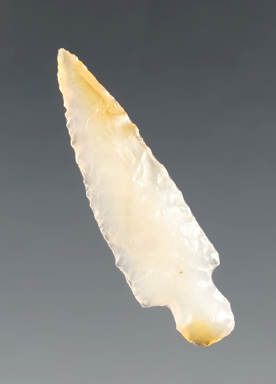 1 3/16" Dagger made from high-quality white and gold semi-translucent agate- Klickitat Co., WA