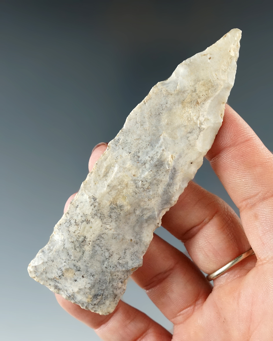3 7/8" Sedalia found in Missouri made from Jefferson City chert.