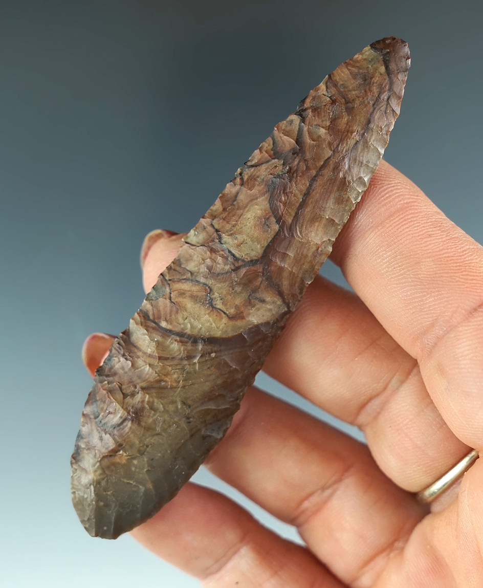 Picture Jasper! 3 5/16" Knife - beautiful swirled Picture Jasper found near Biggs Junction, Oregon.