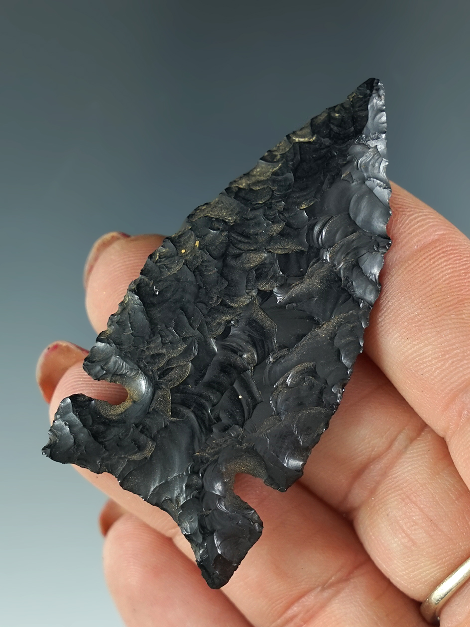 Nice! Beautifully patinated, excellent style, great flaking! 2 3/8" Northern Sidenotch - Oregon.