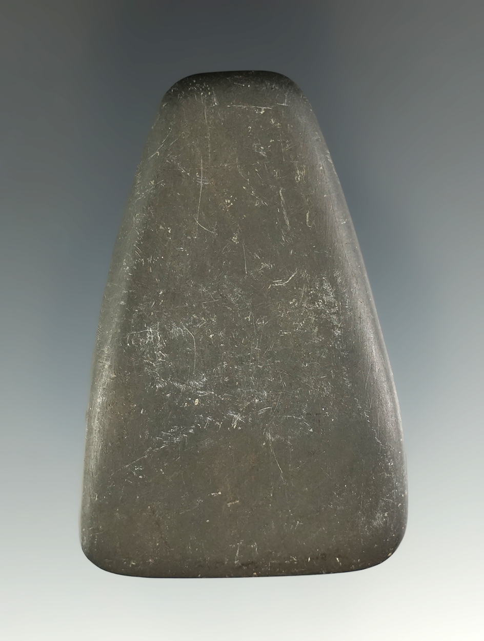 Highly polished 2 7/16" Slate Celt found in Ohio.