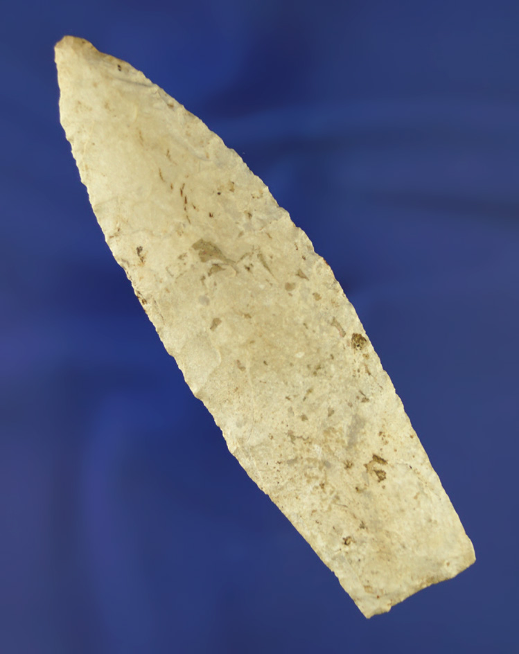 4 1/8" Sedalia made from Burlington chert found in Howard Co.,  Missouri.  Motley COA.