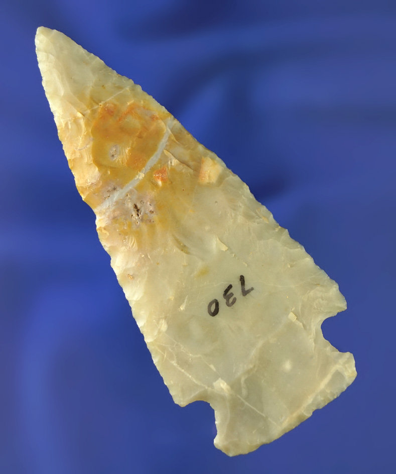3 5/8" Flint Ridge Flint Hopewell found in Miami Co.,  Ohio which is thin and nicely made.