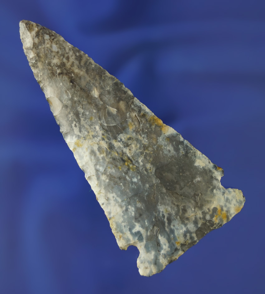 3 5/8" Meadowood - beautiful Multi-colored Coshocton - broken and glued. Found in Clark Co.,  OH.