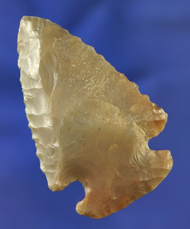 2 3/8" Beveled Dovetail made from beautiful Carter Cave Flint found in Licking Co.,  Ohio.