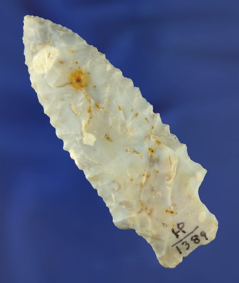3 3/8" Heavy Duty with beautiful serrated edges - high-quality Flint Ridge Flint - Knox Co.,  Ohio.
