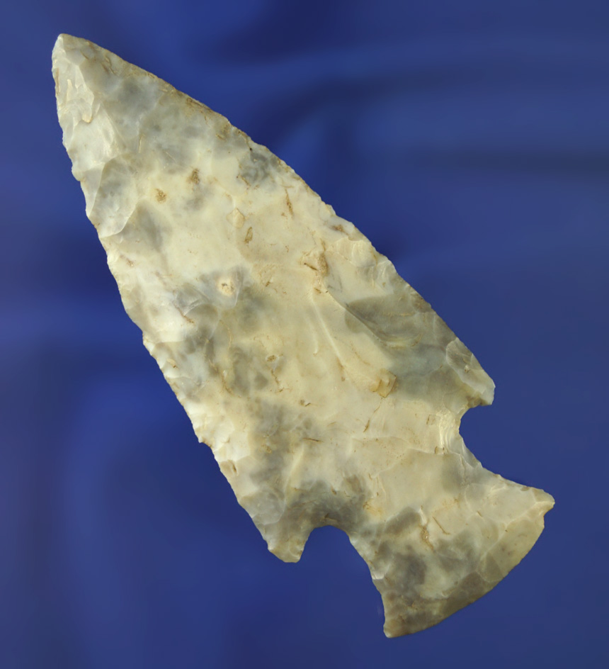 4" Highly colorful Flint Ridge Hopewell found in Stark Co., Ohio.