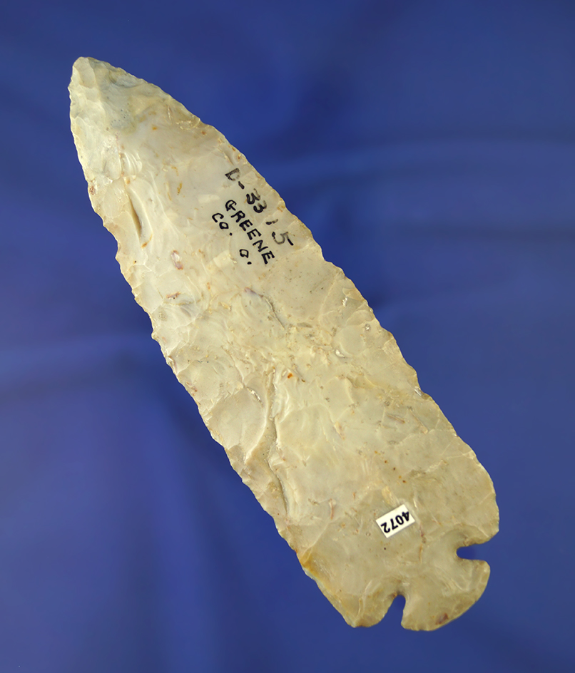 5 3/16" Flint Ridge Dovetail - Greene Co.,  Ohio with restoration to 3/4" of tip - professionally do